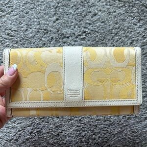 Coach Yellow and White Women's Wallet